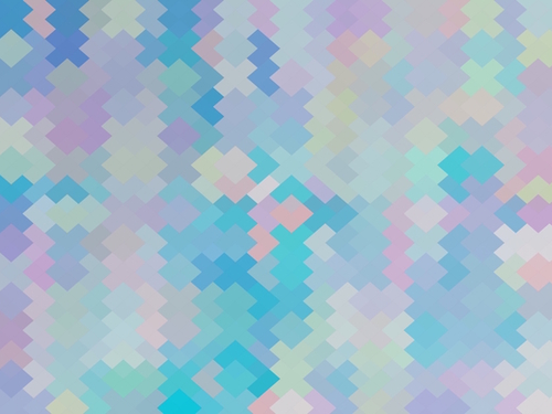 geometric square pixel pattern abstract in blue and pink Mural by Timmy333