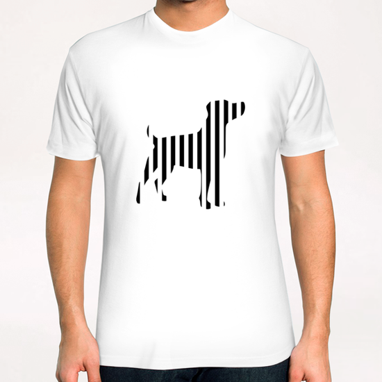 Dog on Stripes T-Shirt by Divotomezove